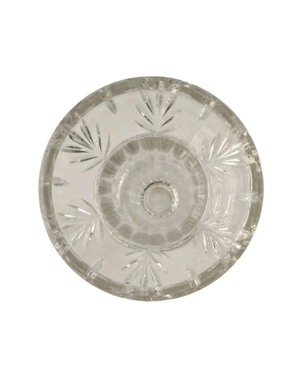 Vintage Cut Crystal Trumpet Vase 8